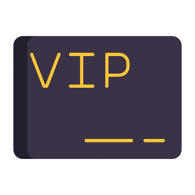 VIP card, Animated Icon, Flat