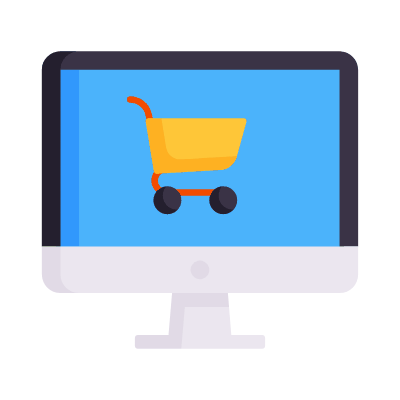 Online shopping, Animated Icon, Flat