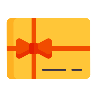 Gift card, Animated Icon, Flat