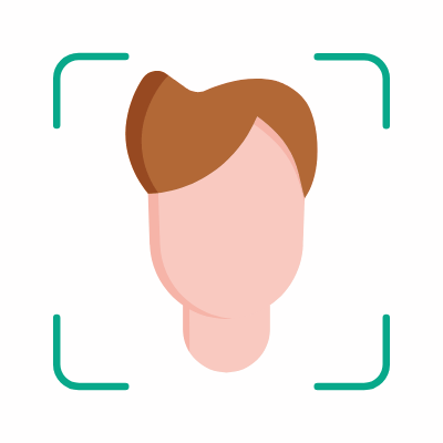 Face ID, Animated Icon, Flat