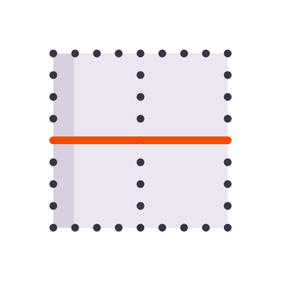 Border horizontal, Animated Icon, Flat