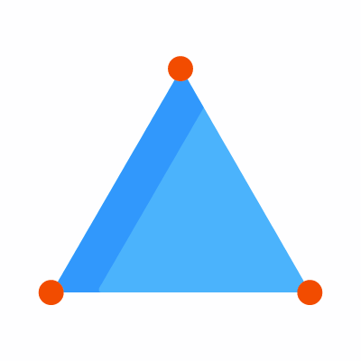 Triangle, Animated Icon, Flat