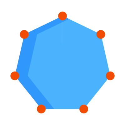 Polygon, Animated Icon, Flat