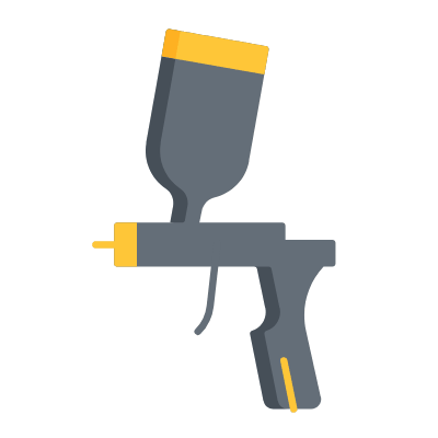 Paint sprayer, Animated Icon, Flat