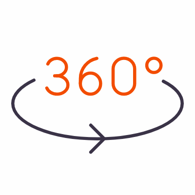 360 view, Animated Icon, Flat