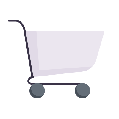 Basket trolley, Animated Icon, Flat