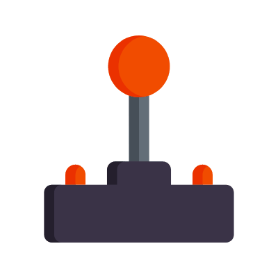 Joystick, Animated Icon, Flat