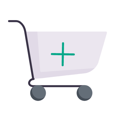 Trolley Plus, Animated Icon, Flat