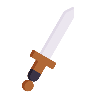 Sword, Animated Icon, Flat