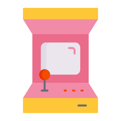 Arcade cabinet, Animated Icon, Flat