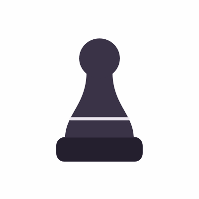 Chess pawn, Animated Icon, Flat