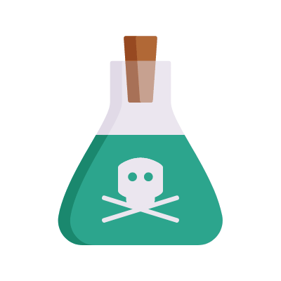 Poison bottle, Animated Icon, Flat