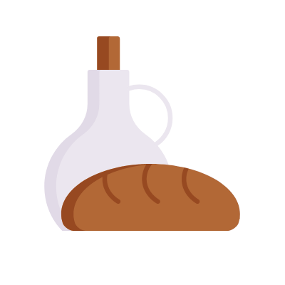 Food resources, Animated Icon, Flat