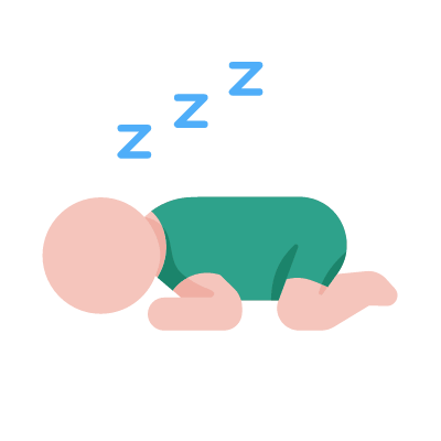 Napping, Animated Icon, Flat