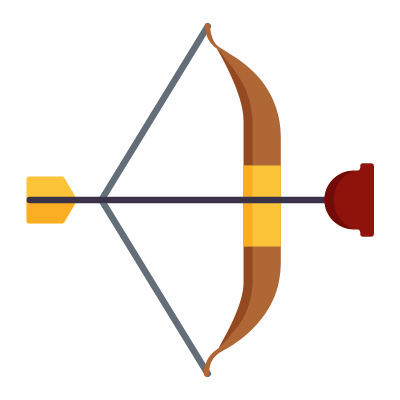 Toy bow, Animated Icon, Flat