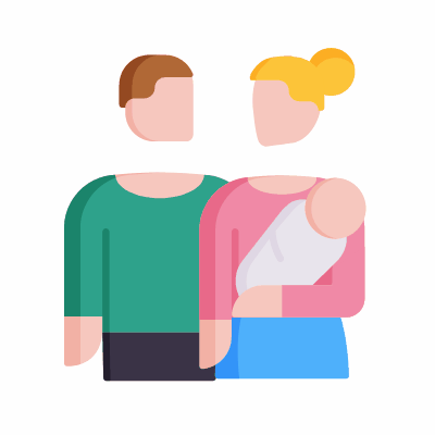 Parenting, Animated Icon, Flat