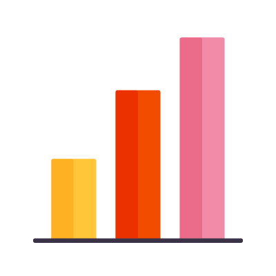 Growth chart, Animated Icon, Flat