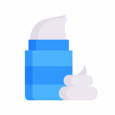 Shaving foam, Animated Icon, Flat