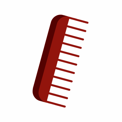 Comb, Animated Icon, Flat