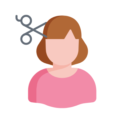 Haircut, Animated Icon, Flat