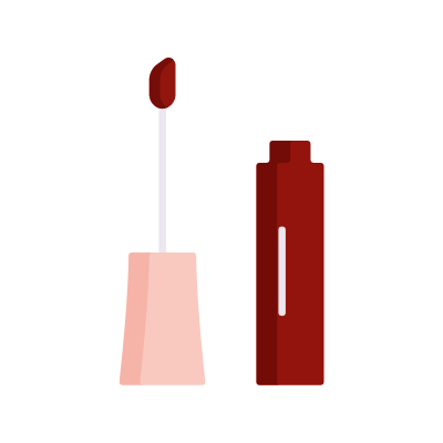 Lip gloss, Animated Icon, Flat
