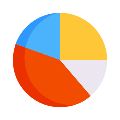 Pie chart, Animated Icon, Flat
