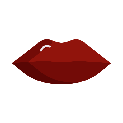 Lips, Animated Icon, Flat