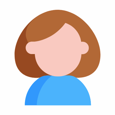Nodding woman, Animated Icon, Flat