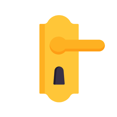 Door handle, Animated Icon, Flat