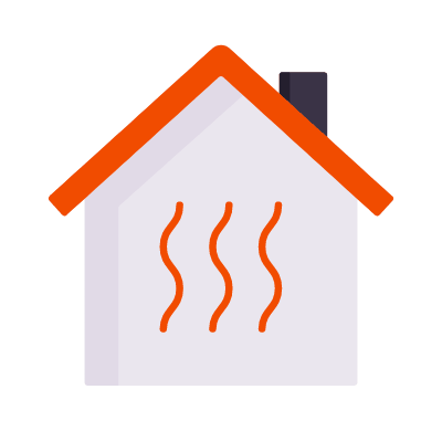 Heating room, Animated Icon, Flat