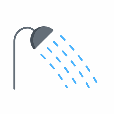 Shower, Animated Icon, Flat