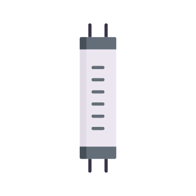 Led bulb, Animated Icon, Flat