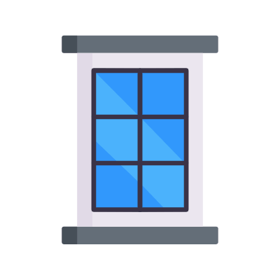 Open window, Animated Icon, Flat