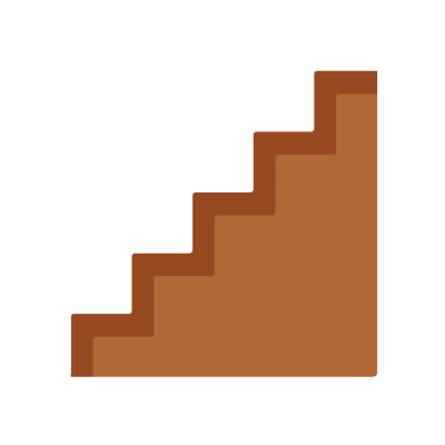 Automatic stairs, Animated Icon, Flat