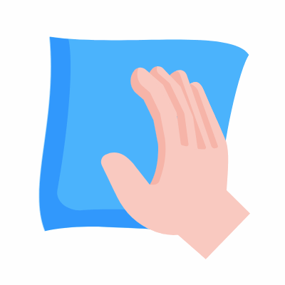 Cleaning surface, Animated Icon, Flat