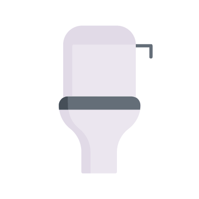 Toilet bowl, Animated Icon, Flat