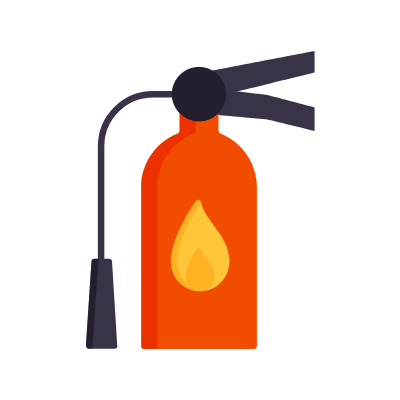 Fire extinguisher, Animated Icon, Flat