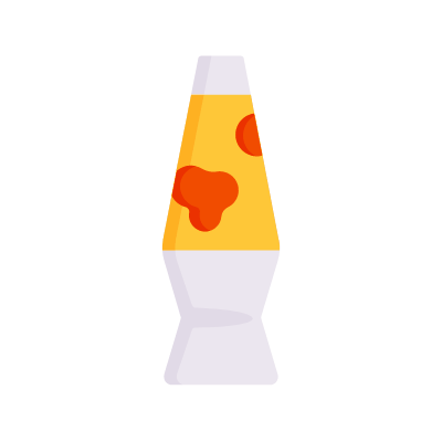 Lava lamp, Animated Icon, Flat