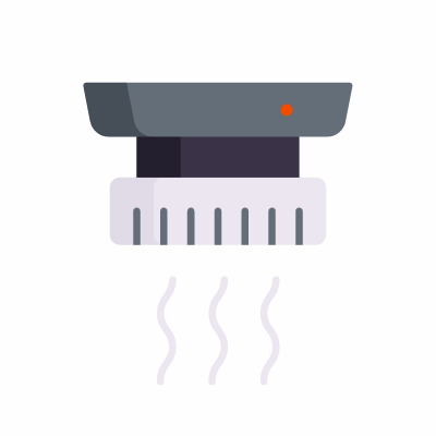 Smoke detector, Animated Icon, Flat