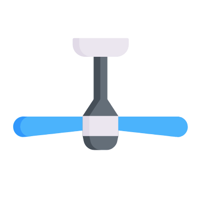 Fan, Animated Icon, Flat