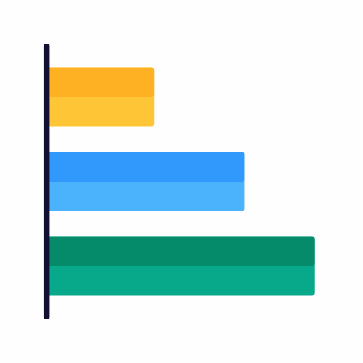 Vertical chart, Animated Icon, Flat