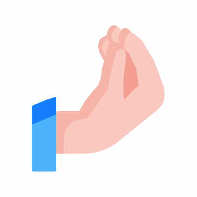 Pinecone hand, Animated Icon, Flat