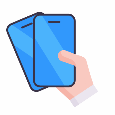 Shake phone, Animated Icon, Flat
