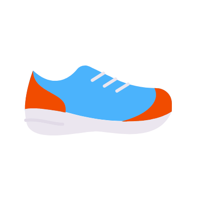 Running shoe, Animated Icon, Flat