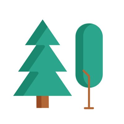 Forest, Animated Icon, Flat