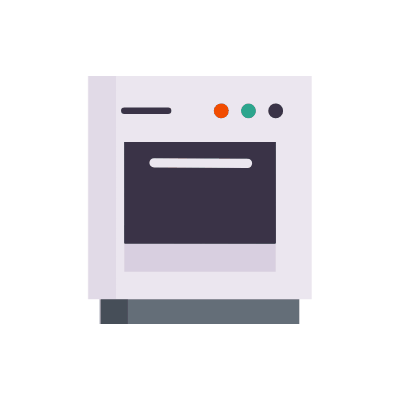 Bake cooker, Animated Icon, Flat