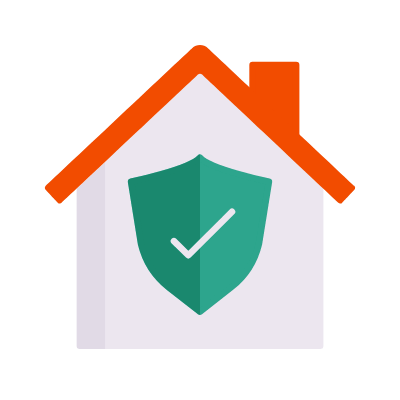 Home safety, Animated Icon, Flat
