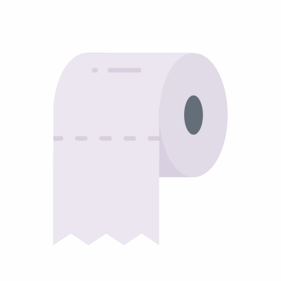 Toilet paper, Animated Icon, Flat