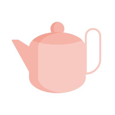 Tea pot, Animated Icon, Flat