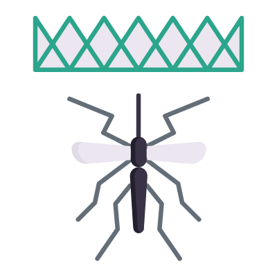 Mosquito net, Animated Icon, Flat